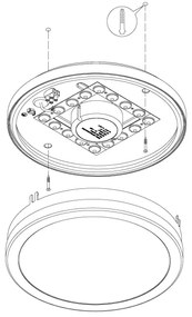 Eglo 97299 - Plafoniera LED da bagno LOCANA-C LED/14W/230V grigio