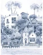 Isidore Leroy Carta da parati panoramica Front de Mer Bleu - Panel A
