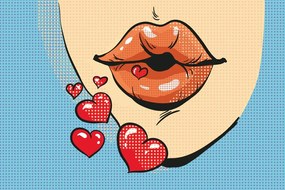 Carta da parati – Dolce bacio pop art
