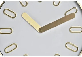 Orologio da Parete DKD Home Decor Cristallo Grigio Dorato Alluminio Bianco (35,5 x 4,2 x 35,5 cm)