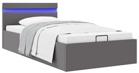 Giroletto Contenitore Idraulico Led Grigio Similpelle 100x200cm /