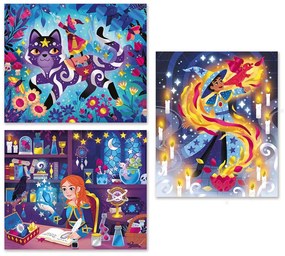 Magic School - 3 Dipinti di Doratura