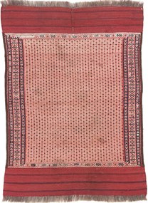 Kilim Tappeto 90x130 Rosso (Iran) Annodato A Mano