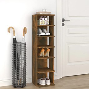 Scarpiera Rovere Fumo 27,5x27x102 Cm Legno Multistrato /