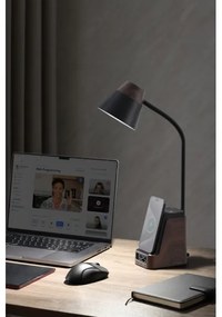 Immax 08999L - Lampada da tavolo LED+CCT dimmerabile con ricarica wireless Qi IDEAL LED/8W/230V, marrone