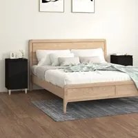 Comodini 2 pz Neri 40x35x70 cm in Legno Multistratocod mxl 102291