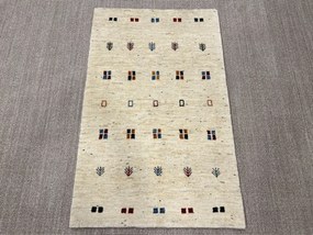 Gabbeh Tappeto 130x80 Beige (Iran) Annodato A Mano