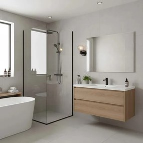 Applique da bagno POLA 1xG9/5W/230V IP44 nera/trasparente