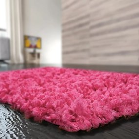 Tappeto Shaggy A Pelo Lungo Antiscivolo Moderno Per Salotto Camera Soggiorno In Diversi Colori E Misure, Colore Intenso e Brillante, quadrato 200 x 200 cm, Rosa