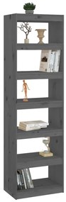 Libreria/divisorio grigio 60x30x199,5 cm legno massello di pino