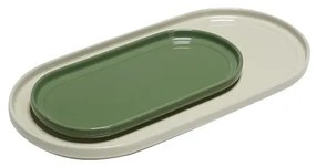 Amare Serving Trays Set of 2 Sand/Green - Hübsch