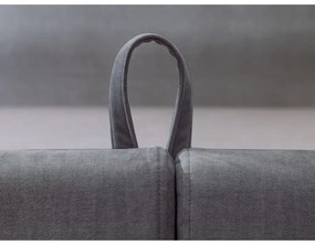 Letto matrimoniale imbottito grigio scuro con contenitore con griglia 160x200 cm Jade - Bobochic Paris