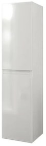 Pensile bagno sospeso bianco lucido H 136 cm ante reversibili soft-close Easy