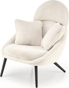 Poltrona imbottita Merry in crema - H95 cm