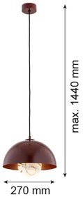 Argon 8444 - Lampadario a sospensione con filo PIAVA 1xE14/7W/230V alabastro marrone