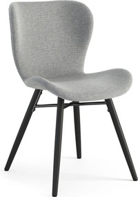 ALTEA Grigio (tessuto Rio 180) / gambe nere – SEDIA MODERNA PER SOGGIORNO / SALA DA PRANZO / CUCINA / UFFICIO