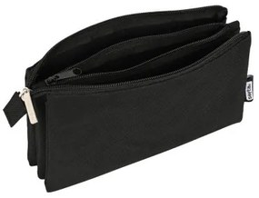 Astuccio Scuola Safta Nero (22 x 12 x 3 cm)