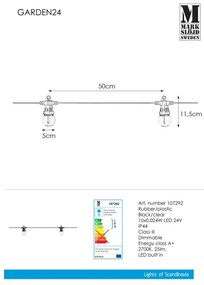 Markslöjd 107292 - Catena decorativa da esterno LED GHIRLANDA GARDEN 10xLED 5,5m IP44
