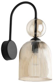 SOPHIA Applique 1xE14/10W/230V nero/smoked beige