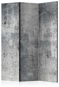 Paravento Betoniera fresca (3 parti) - modello industriale in toni grigi