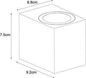 Lampada da parete smart per esterni nera IP65 con Wifi GU10 50mm - Baleno