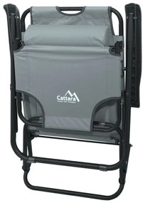 Sedia pieghevole regolabile grigio/nero