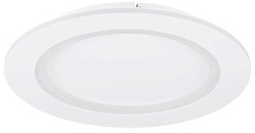 Plafoniera Contemporanea Padrogiano-Z Acciaio Bianco Luce Led Integrato 26,5W