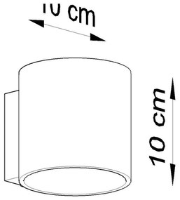 Lampada da parete nera Roda - Sollux