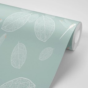Carta da parati – Libellule blu nel cerchio Mandala