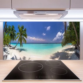 Pannello paraschizzi cucina Mare spiaggia Palma Paesaggio 100x50 cm