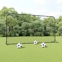 Rete Rimbalzante da Calcio Nera 366x90x183 cm HDPEcod mxl 128583