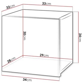 Armadio a muro CALABRINI 34x34 cm bianco
