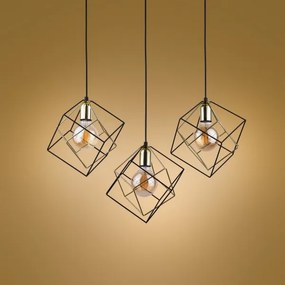 Lampadario a sospensione con filo ALAMBRE 3xE27/60W/230V