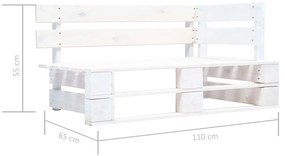 Set divani in pallet con cuscini 6 pz in pino impregnato bianco