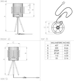 Eglo 390148 - Lampada con piedistallo OLTAMAR 1xE27/40W/230V color crema