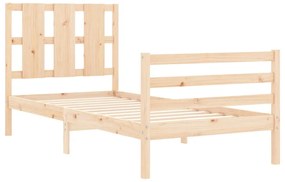Giroletto con testiera 100x200 cm in legno massello