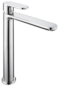 Rubinetto per lavabo L2 355 cromato HUBER getto laminare cristallino a canna alta H 24.6 cm