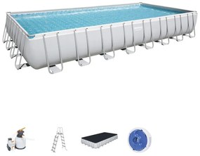 Piscina fuori terra tubolare BESTWAY Power Steel Frame grigio L int 9.27 x 4.54 m