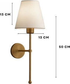 Lampada da parete ASPARAGUS 1xE27/40W/230V dorata/crema