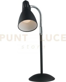 Lumetto logiko nero 1 luce attacco e14 13x8,5x42,5cm orientabile