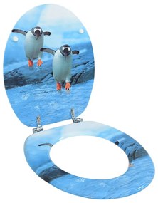 Tavoletta Wc Con Coperchio Mdf Design Pinguino /