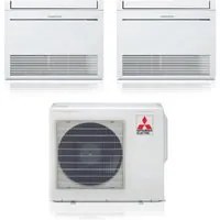 Climatizzatore Condizionatore Mitsubishi Electric Pavimento Dual Split Inverter serie MFZ-KT 12+12 con MXZ-3F68VF R-32 Wi-Fi Optional con Telecomando Incluso 12000+12000