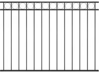 Pannello di Recinzione in Acciaio 1,7x1,2 m Nero