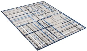 Tappeto Terrazza grigio con motivo blu Larghezza: 80 cm | Lunghezza: 150 cm