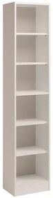 Libreria SOPHIA L 41.3 x P 28 x H 198 cm bianco opaco, portata per ripiano 5 kg