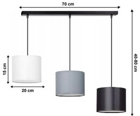 Lampadario a sospensione con filo TUZ 3xE27/60W/230V