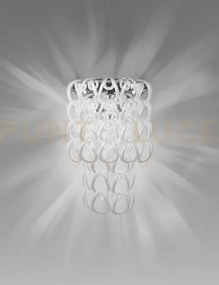 Giogali applique a parete bianco e cromo lucido 1 luce attacco e14