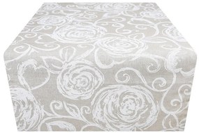 Runner Peonie bianche 50x150 cm Made in Italy