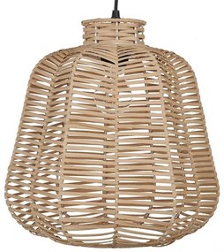 Lampadario rattan beige e naturale 128 cm RAMENA Beliani