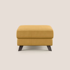 Moon Pouf contenitore e piedini alti in microfibra impermeabile T11 giallo